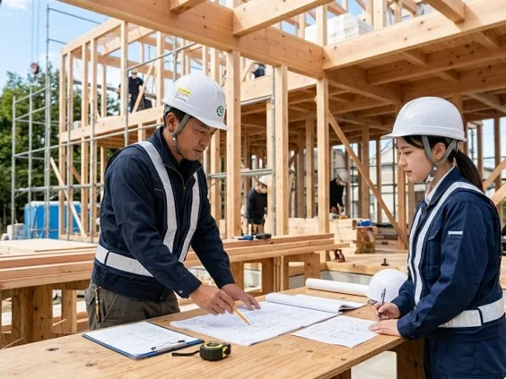 【施工管理/木造】月給35万～50万／完全週休2日・年休120日／転勤なし・残業少なめ