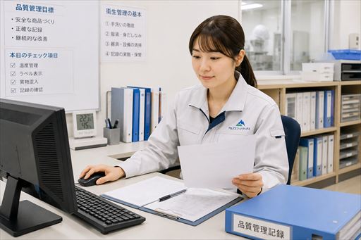 【SAMPLE】食品工場の品質管理・事務サポート